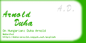 arnold duha business card